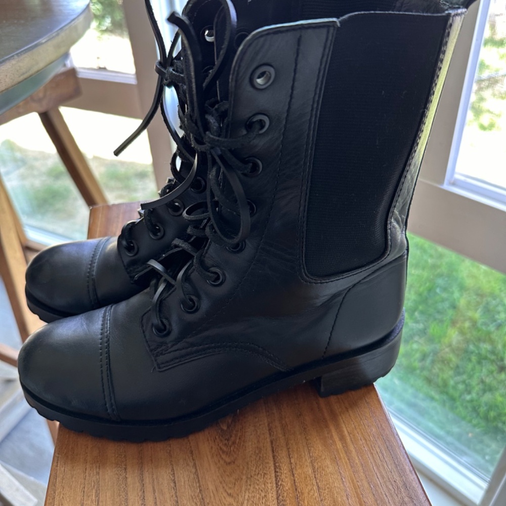Tory Burch Black Combat Boots